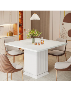 lille firkantet kvadratisk spisebord indretning billigt hvid 2