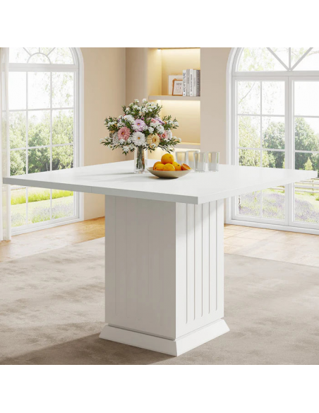 lille firkantet kvadratisk spisebord indretning billigt hvid