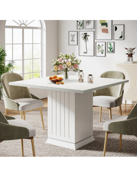 lille firkantet kvadratisk spisebord indretning billigt hvid