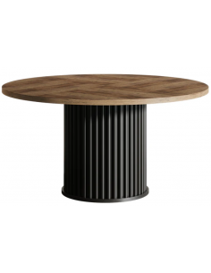 rundt spisebord indretning 120 moderne design træ sort