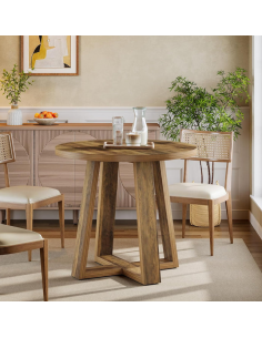 rundt spisebord indretning 80 brun