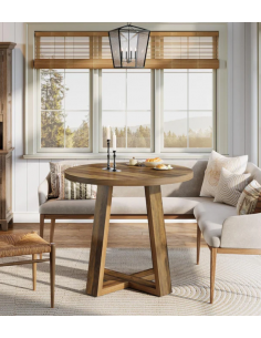 rundt spisebord indretning 80 brun 2