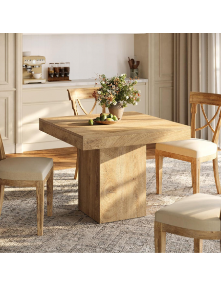 lille firkantet kvadratisk spisebord indretning billigt eg højt