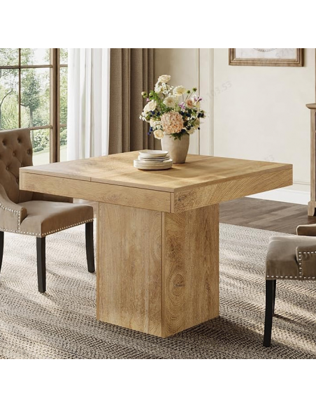 lille firkantet kvadratisk spisebord indretning billigt eg højt