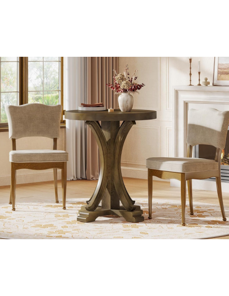 rundt spisebord indretning 60 brun