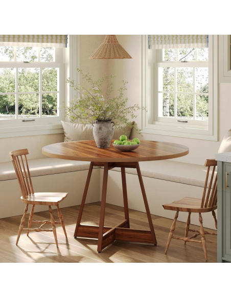rundt spisebord indretning 100 brun