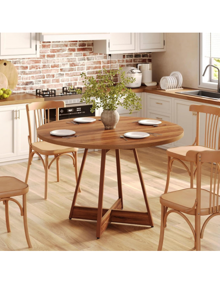 rundt spisebord indretning 100 brun