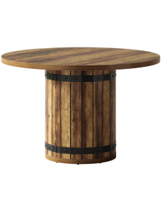 rundt spisebord indretning 100 sort brun rustikt