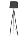 YORK Gulvlampe i træ og tekstil H164 cm 1 x E27 - Sort