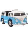 VW Bus til børn 12V Elektrisk i metal og kunststof H41,5 x L89 x B49 cm - Blå/Hvid