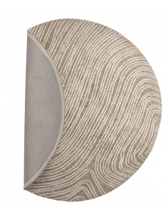 løst tæppe stue gulvtæppe rundt beige Ø200 2