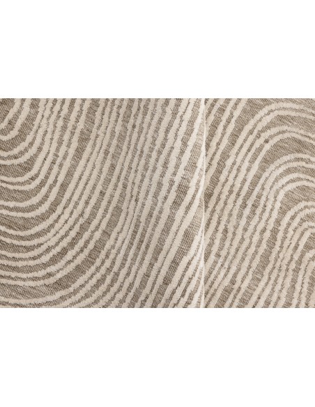 løst tæppe stue gulvtæppe rundt beige Ø200