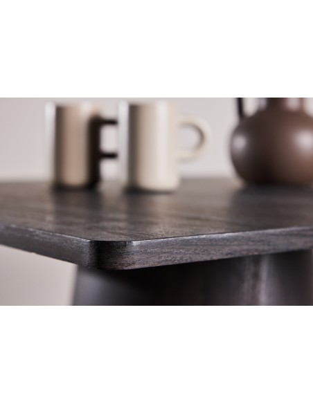 firkantet firekantet kvadratisk spisebord i moderne design brun træ