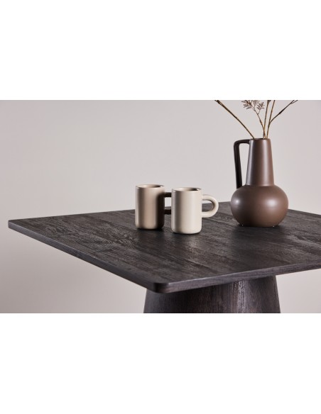 firkantet firekantet kvadratisk spisebord i moderne design brun træ