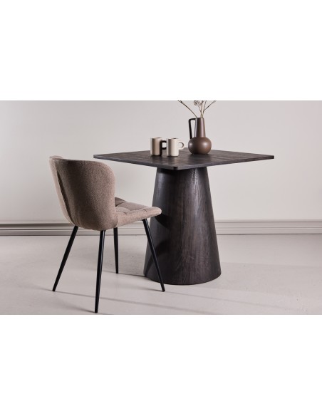 firkantet firekantet kvadratisk spisebord i moderne design brun træ