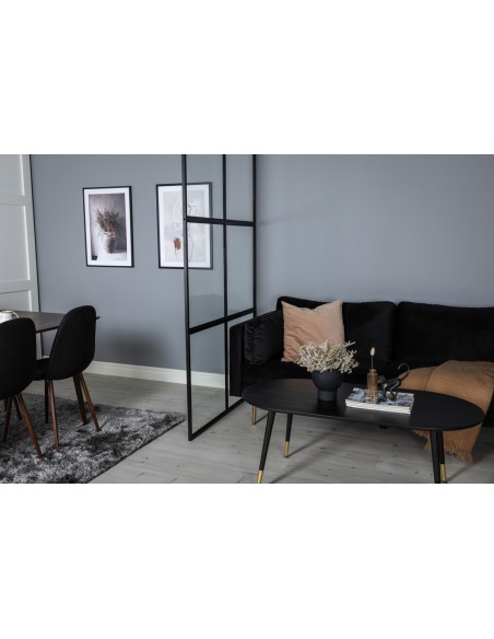 skillevæg industrivæg væg glasvæg rumdeler sort design glas new york