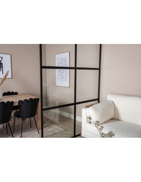 skillevæg industrivæg væg glasvæg rumdeler sort design glas new york