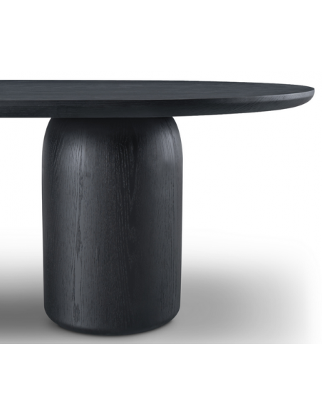 ovalt spisebord egetræ eg ovale spiseborde sort moderne design