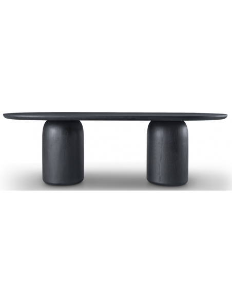 ovalt spisebord egetræ eg ovale spiseborde sort moderne design