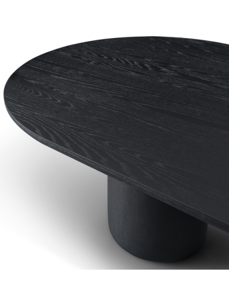 ovalt spisebord egetræ eg ovale spiseborde sort moderne design