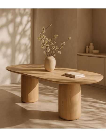 ovalt spisebord egetræ eg ovale spiseborde moderne design