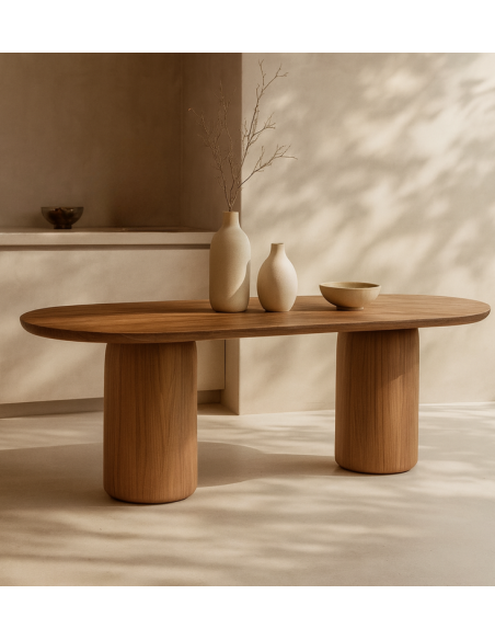 ovalt spisebord egetræ eg valnød ovale spiseborde moderne design