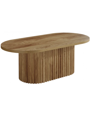 ovalt sofabord træ moderne design indretning