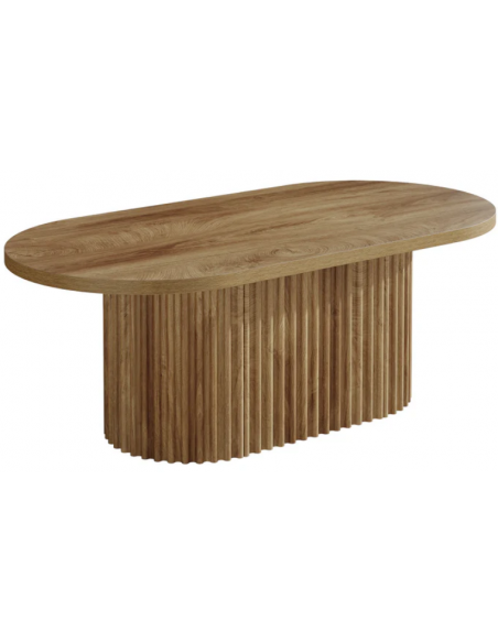 ovalt sofabord træ moderne design indretning