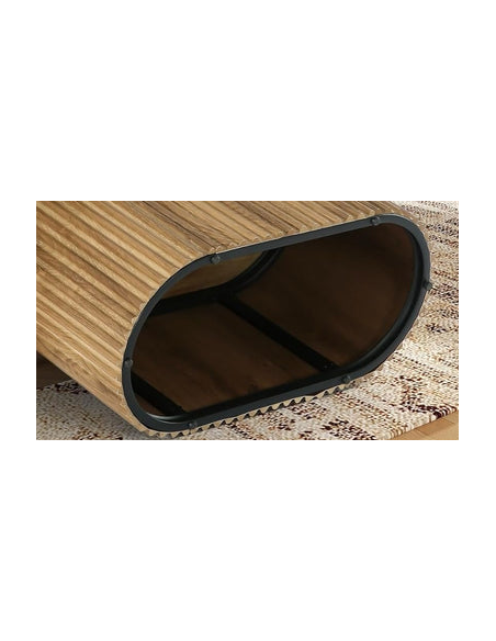 ovalt sofabord træ moderne design indretning