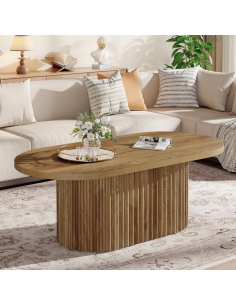 ovalt sofabord træ moderne design indretning 2