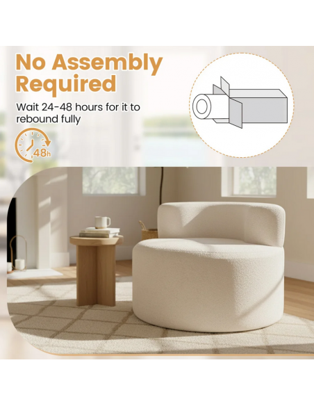 lænestol moderne design stof teddy plys billig beige børneværelse børnestol