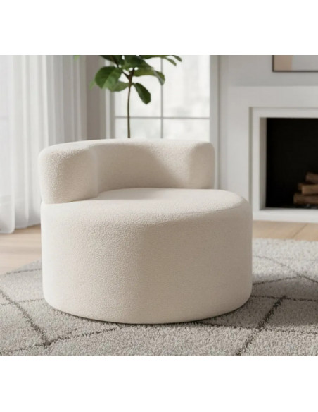 lænestol moderne design stof teddy plys billig beige børneværelse børnestol