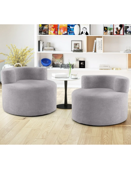 lænestol moderne design stof teddy plys billig grå børneværelse børnestol