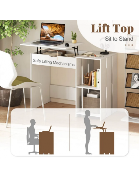 hæve sænke skrivebord højdejusterbart justerbart højde computerbord kontormøbler børn børneværelse