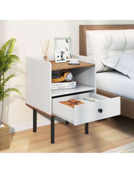 sengebord natbord soveværelse billig opbevaring hvid