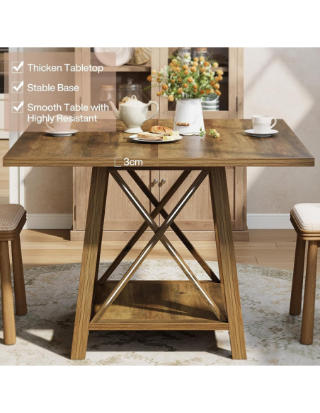 lille firkantet kvadratisk spisebord indretning billigt træ