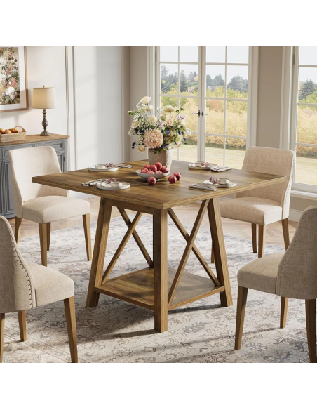 lille firkantet kvadratisk spisebord indretning billigt træ