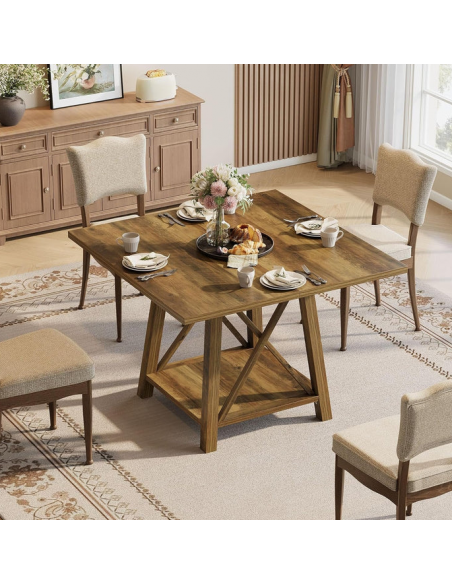 lille firkantet kvadratisk spisebord indretning billigt træ