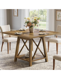 lille firkantet kvadratisk spisebord indretning billigt træ 2