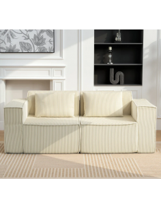 sofa moderne design stof 2 3 personer billig beige buet børnesofa børneværelse 2