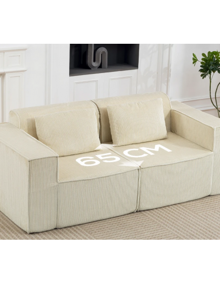 sofa moderne design stof 2 3 personer billig beige buet børnesofa børneværelse