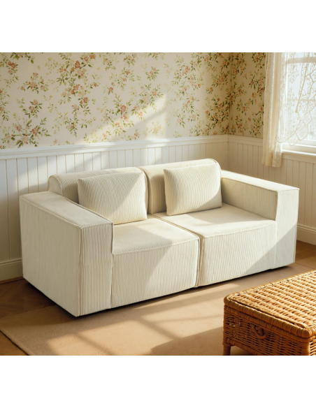 sofa moderne design stof 2 3 personer billig beige buet børnesofa børneværelse