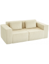 HOMCO Sofa i ribcord polyester 202 x 90 cm - Beige