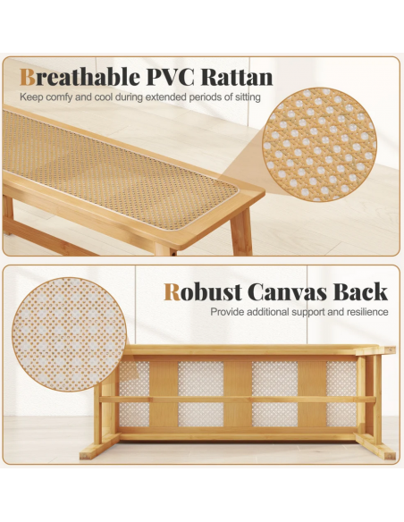 bænk entre garderobe soveværelse moderne design spisebænk træ bambus