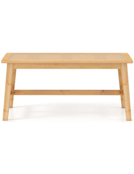 bænk entre garderobe soveværelse moderne design spisebænk træ bambus