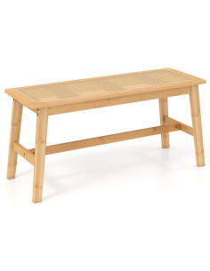 bænk entre garderobe soveværelse moderne design spisebænk træ bambus