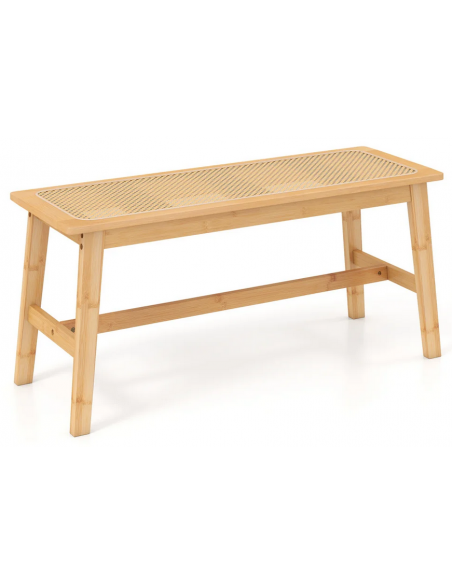 bænk entre garderobe soveværelse moderne design spisebænk træ bambus