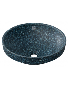 nedfældet rund håndvask træ woodio moderne design badeværelse bordplade