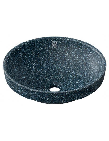 nedfældet rund håndvask træ woodio moderne design badeværelse bordplade