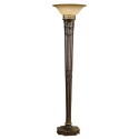 Lincolndale Gulvlampe H157,5 cm 1 x E27 - Rustik bronze/Natur